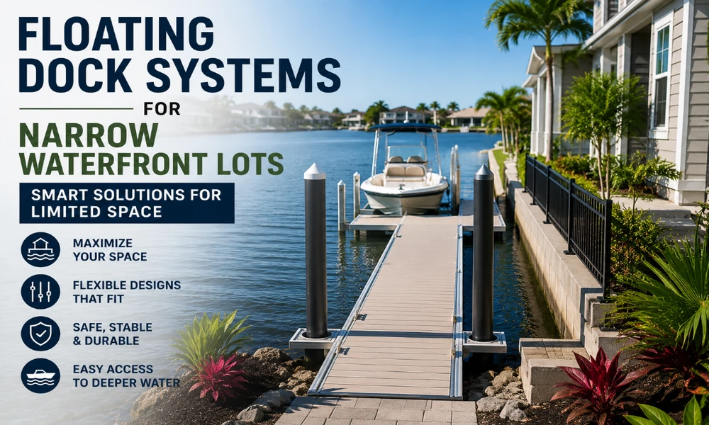 Floating Dock Systems for Narrow Waterfront Lots